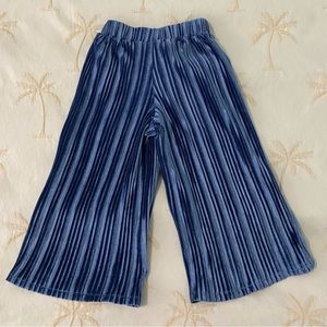 Janie and Jack velour wide leg kids pants